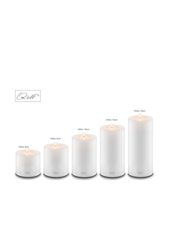 Qult Candle Holder suitable for Tealights Plastic in White Color 9x9x8cm 1pcs