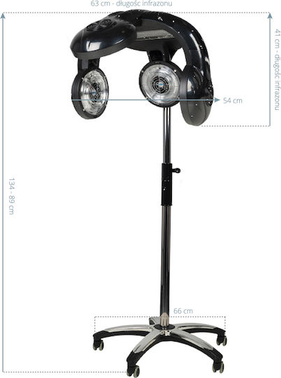 Gabbiano Infrared Standing Heater 938 Black