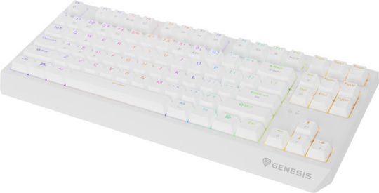 Genesis Thor 230 TKL Ασύρματο Gaming Μηχανικό Πληκτρολόγιο Tenkeyless με Outemu Red διακόπτες και RGB φωτισμό (Αγγλικό US) Λευκό