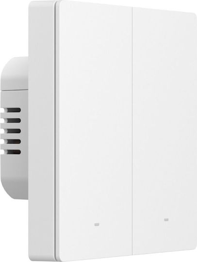 Sonoff M52c86w Стенен Прекъсвач Wi-Fi Двойна с Бяла Рамка