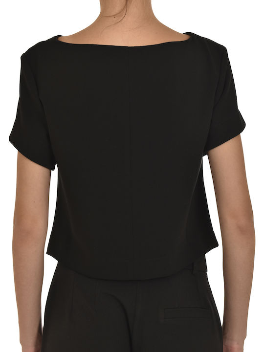 Γυναικείο Crop T-shirt Μαύρο