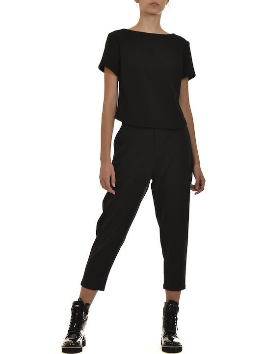Γυναικείο Crop T-shirt Μαύρο