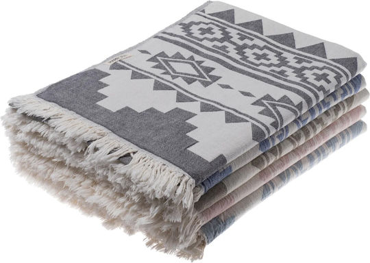 Mareora Beach Towel Cotton Petrol Blue 170x130cm.