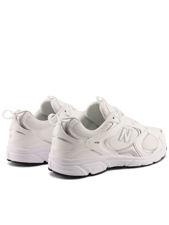 408 Sneakers Λευκό / Ασημί