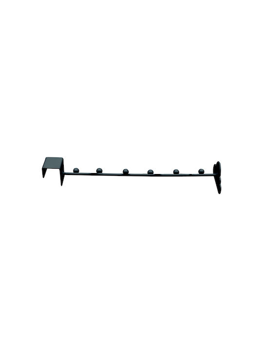 Uncle George Wall Hanger Metal 6 Positions White or Black Dimensions 27x7x4cm Interior Organization Black
