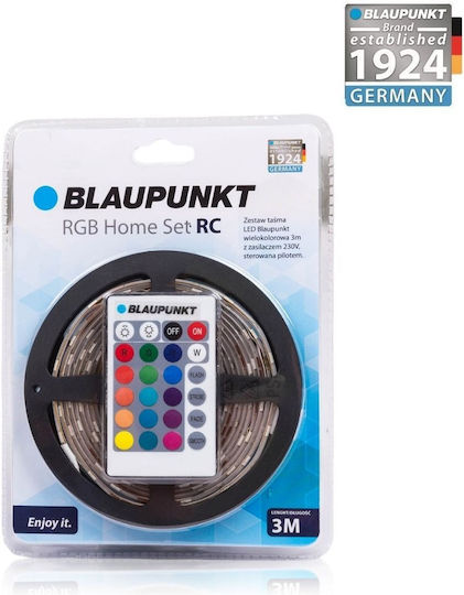 Greenie Ταινία LED 12V RGB Φως 3m με Τροφοδοτικό & Τηλεχειριστήριο