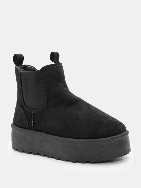 Luigi Damen Chelsea Stiefeletten mit mittlerem Absatz Schwarz