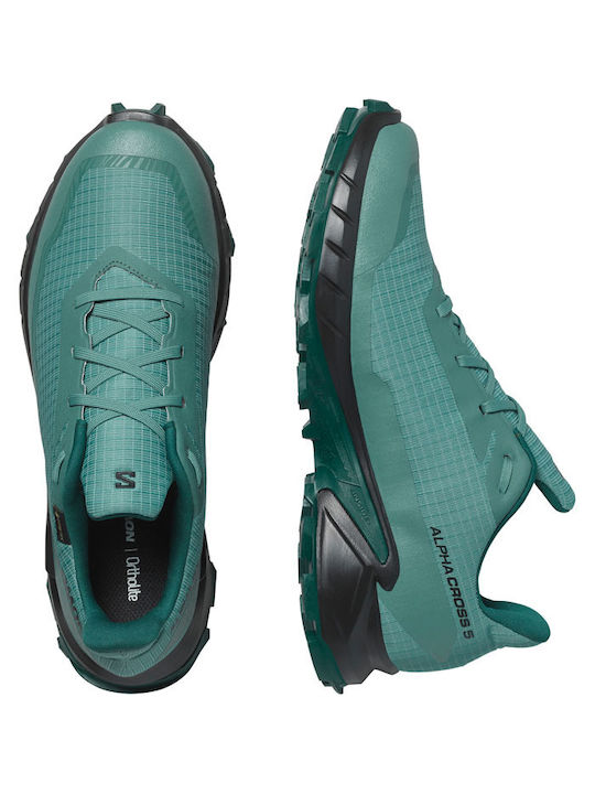 Salomon Alphacross 5 Herren Sportschuhe Trail Running Wasserdicht mit Gore-Tex Membran Petrol