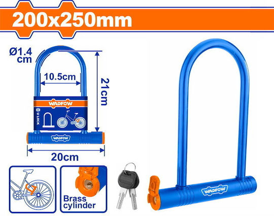 Wadfow Bicycle Pedal Lock with Key Blue