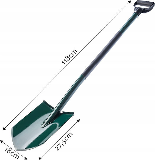 Kadax Schaufel mit Stiel 118cm und Metallgriff