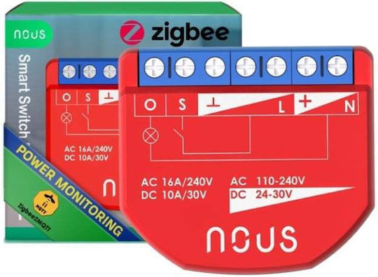 Nous Интелигентен Превключвател 1 Канал ZigBee 16A