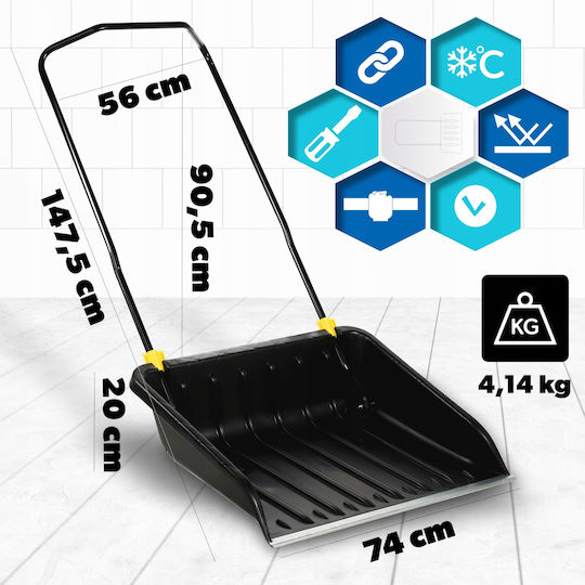 Kadax Snow Shovel with Plastic Handle