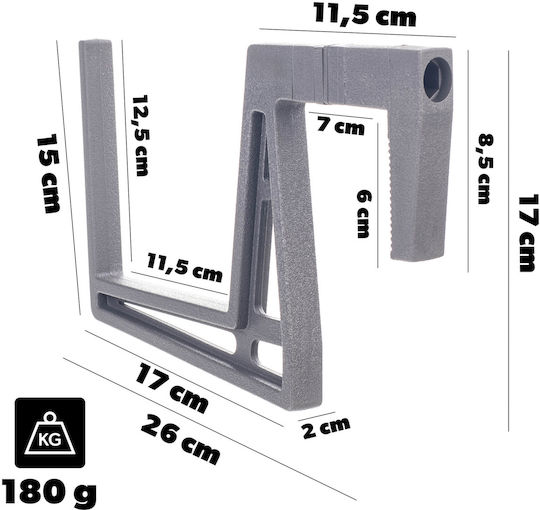 Kadax Planter Box Plastic Gray 60cm.