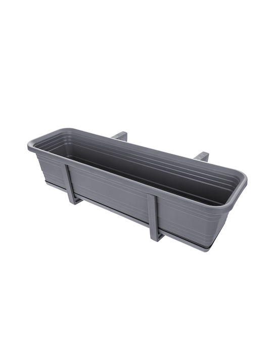 Kadax Planter Box Plastic Gri 60cm.