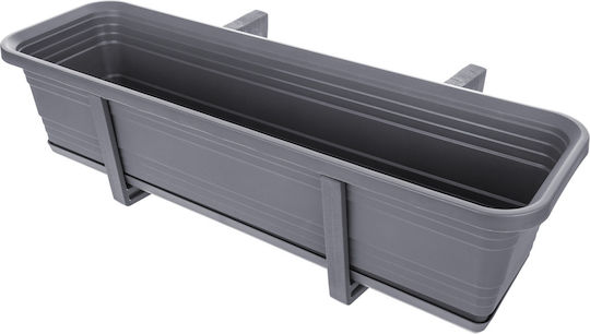 Kadax Planter Box Plastic Gray 60cm.