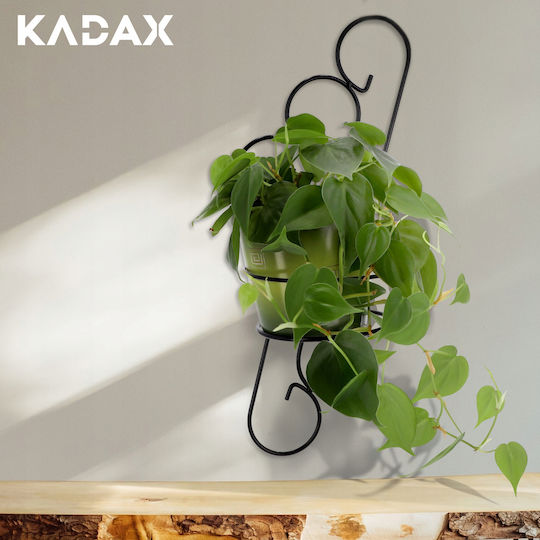 Kadax Βάση Γλάστρας Κρεμαστή Μεταλλική Μαύρη