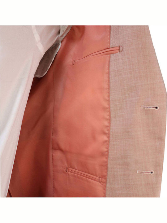 Men's Suit Jacket Slim Fit Coral