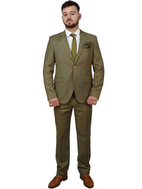 Orion Men's Summer Suit Slim Fit Beige