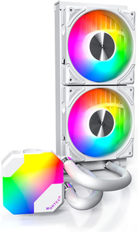 Montech HyperFlow Υδρόψυξη AIO CPU με 2 Ανεμιστήρες 120mm και ARGB Φωτισμό Λευκή