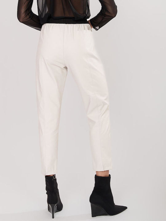 Collectiva Noir Women's Fabric Trousers Noir, White