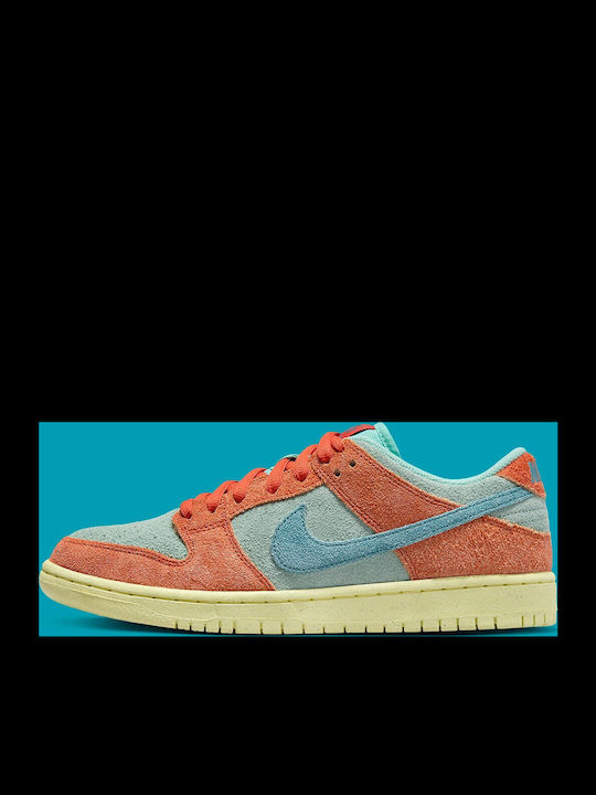 SB Dunk Low Мъжки Сникърси Оранжев Изумруден Възход
