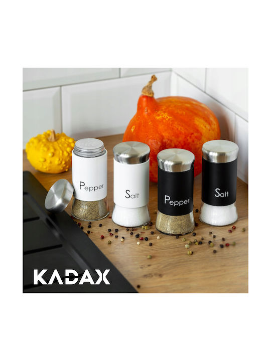 Kadax Θήκη Μπαχαρικών Γυάλινη Λευκή