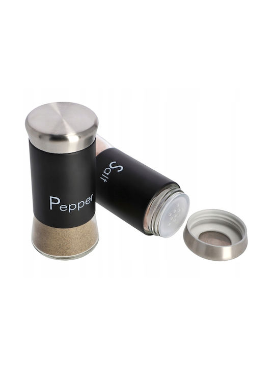 Kadax Glass Tabletop Spice Jar Black