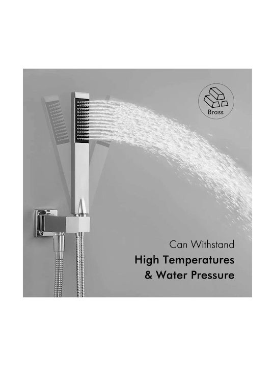 Wallex Hydroflow 3x® за Душ 3 Изхода Inox Сребрист