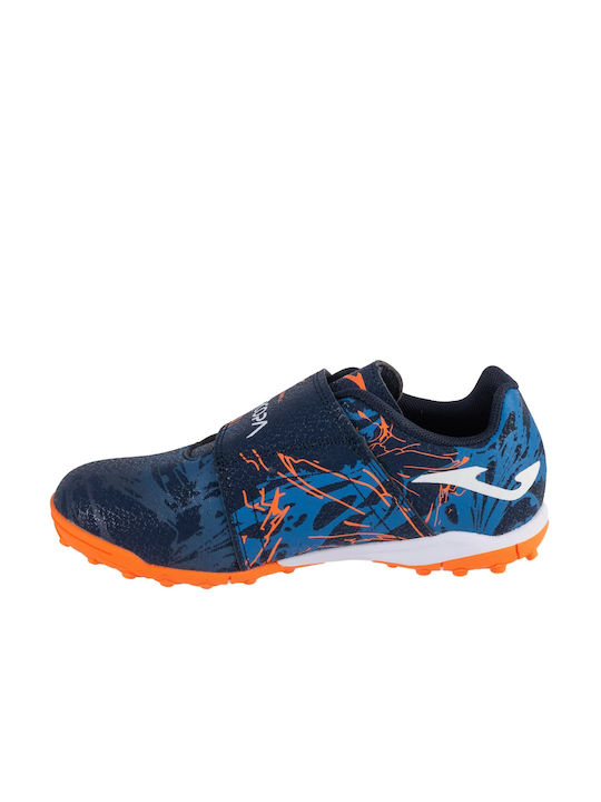 Kids Soccer Cleats with Molded without Laces Navy Blue