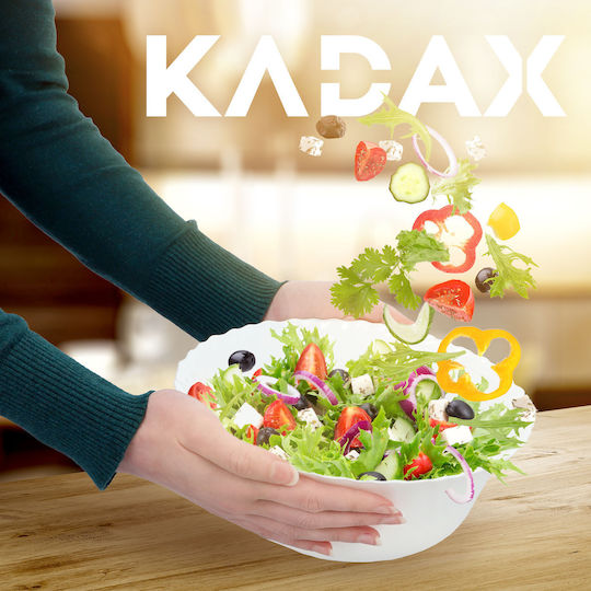 Kadax Σαλατιέρα Γυάλινη Λευκή