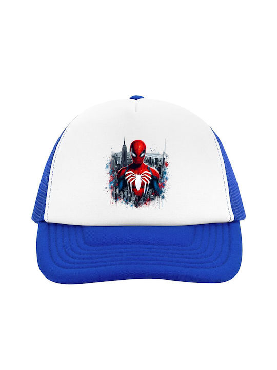 Koupakoupa Kids' Hat Jockey Fabric Spiderman City White