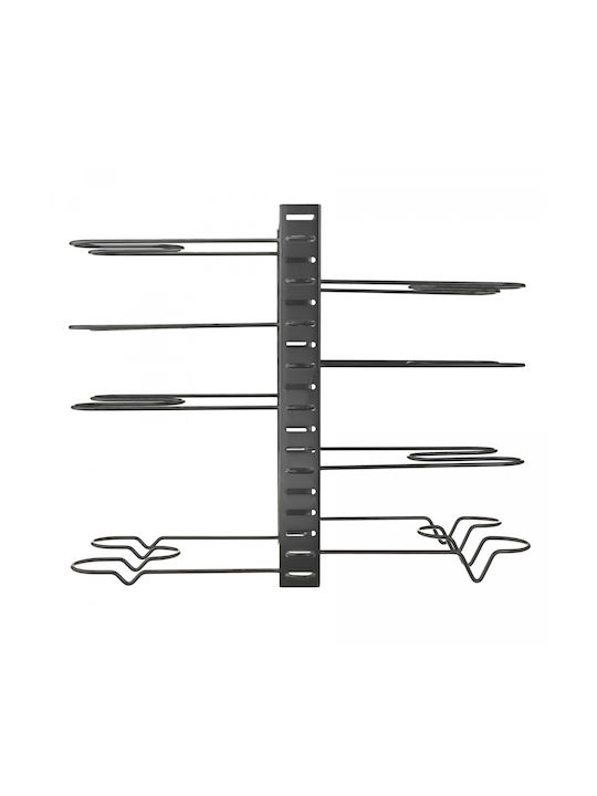 KING Hoff Kitchen Organizer Racks Metallic in Black Colour 20.5x47x38cm