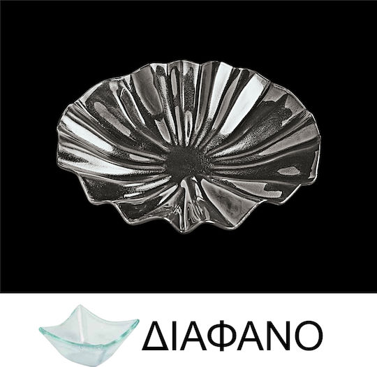 Lukanda Πιατέλα Σερβιρίσματος Γυάλινη Διάφανη 37x37εκ. 2τμχ