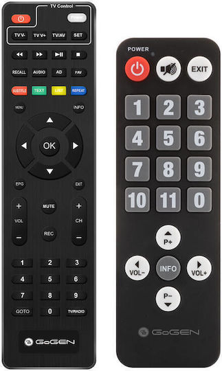 GoGEN DVB143T2SENIOR Ψηφιακός Δέκτης Mpeg-4 SD (480p) Σύνδεσεις SCART / HDMI / USB