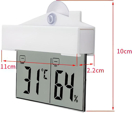 E750 Drahtlos Wetterstation Digital Tischplatte Weiß