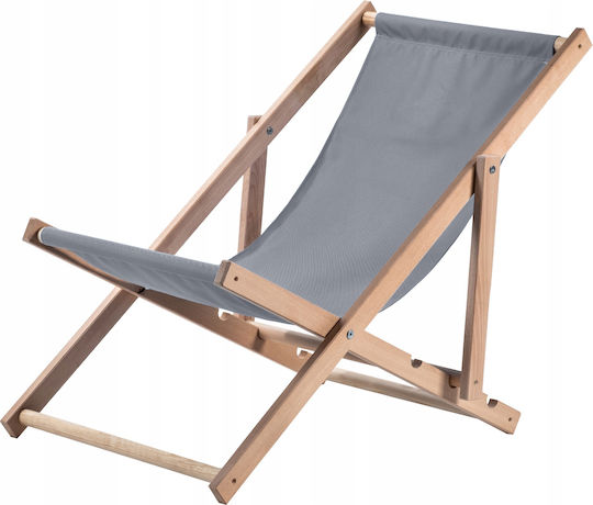 Kadax Wooden Beach Garden Folding Lounger Sturdy Comfortable