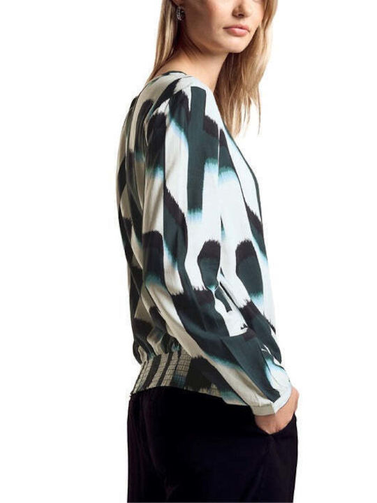 Street One Women's Blouse Long Sleeve Green