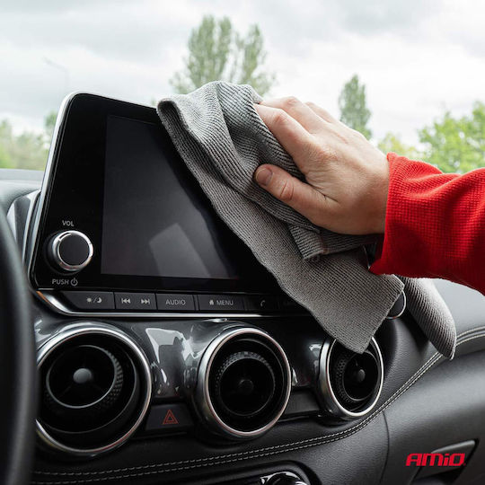 AMiO AMiO Car Microfiber Cloths for Cleaning and Polishing Windows 340gsm Grey 60x40cm