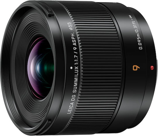 Panasonic Crop Camera Lens Lumix F1.7 Leica Summilux Wide Angle for Micro Four Thirds (MFT) Mount Black