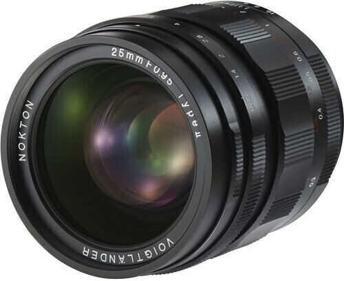 Voigtlander Full Frame Camera Lens Nokton 25mm f/0.95 Type II Fixed for Micro Four Thirds (MFT) Mount Black