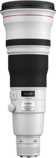 Canon Пълен кадър Фотообектив 600mm F/4L IS Телефото за Канон РФ Монтаж White