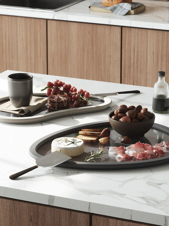 Umbra Hub Plastic Oval Serving Tray in Gray Color 1018015-1202 2pcs