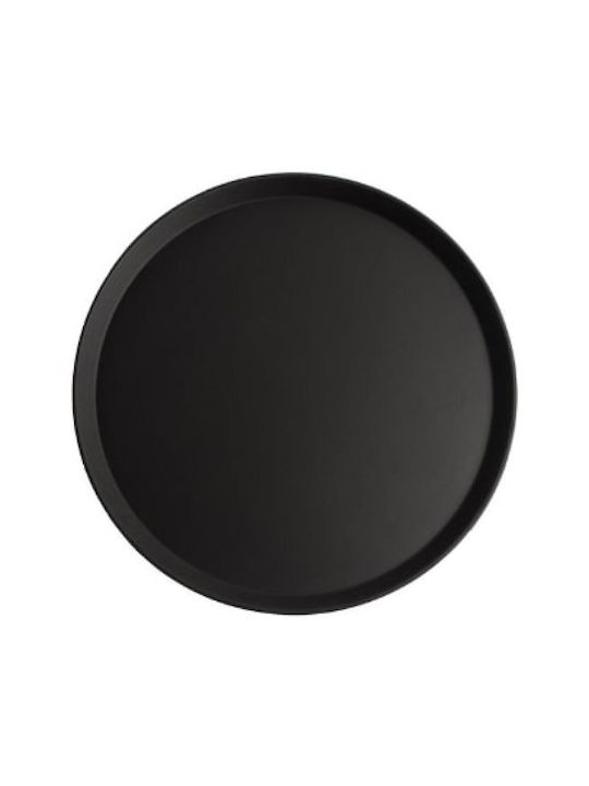 Novatex Plastic Round Serving Tray Non-slip in Black Color 36x36cm 04-251 1pcs