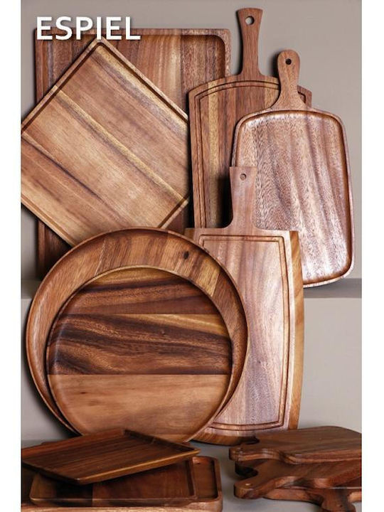 Espiel Holz Rechteckig Serviertablett in Braun Farbe 12.5x21x2cm BAG106 1Stück