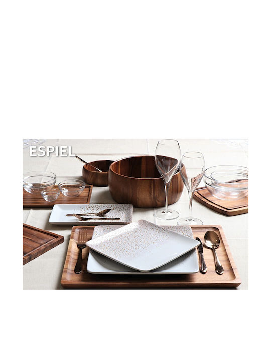 Espiel Holz Rechteckig Serviertablett in Braun Farbe 12.5x21x2cm BAG106 1Stück