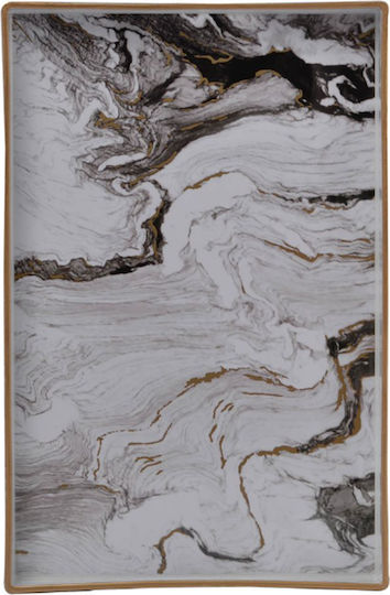 Artekko Пластмасов Поднос за сервиране с Дръжки в Черен Цвят 48x36x5см DF43576-WHIT-DS 1бр