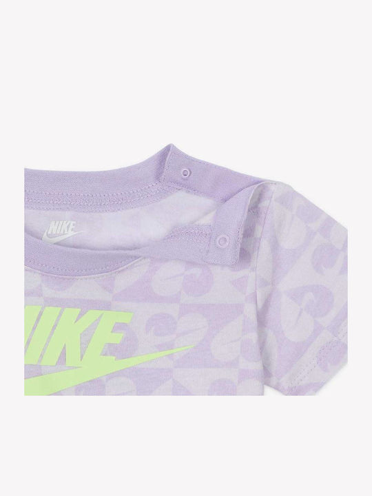 Nike Sweet Swoosh Babystrampler Kurzärmelig Lilac