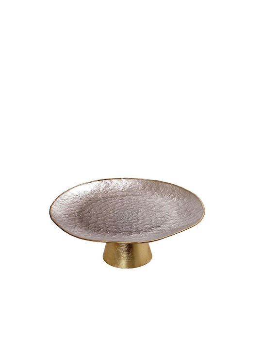 Espiel Shine Teller Untiefe Glas Silber mit Durchmesser 33cm