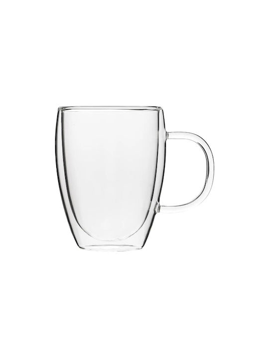 Atmosphera Glass Cup with Lid Transparent 300ml