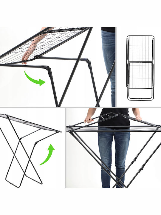 Kadax Folding Floor Clothes Drying Rack with Hanging Length 18m